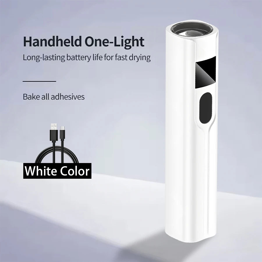 Portable Handheld UV Light for Gel Nails Mini UV Light for Gel Nails Cordless Rechargeable Mini Nail Lamp for Fast Curing Gel