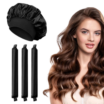 Heatless Curling Rod Headband Soft Hair Curler No Heat Hair Rollers Lazy Curls Sleeping Flexi Rods with Bonnet Styling Tools