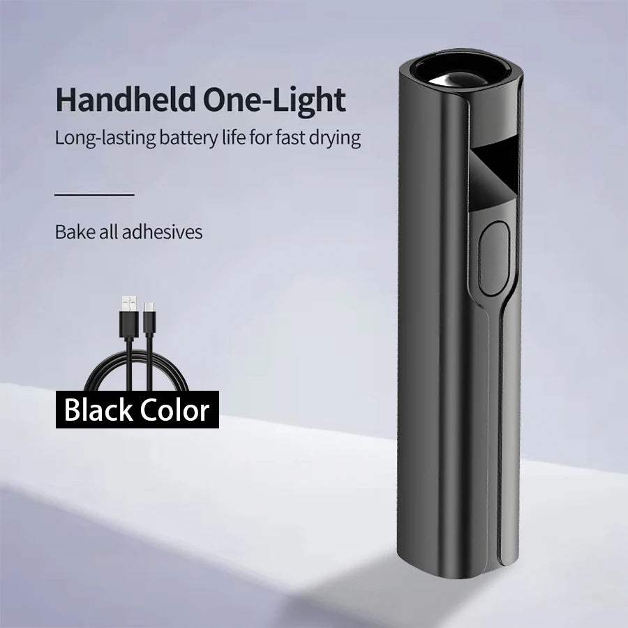 Portable Handheld UV Light for Gel Nails Mini UV Light for Gel Nails Cordless Rechargeable Mini Nail Lamp for Fast Curing Gel