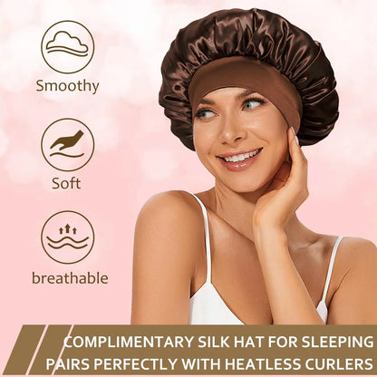 Heatless Curling Rod Headband Soft Hair Curler No Heat Hair Rollers Lazy Curls Sleeping Flexi Rods with Bonnet Styling Tools