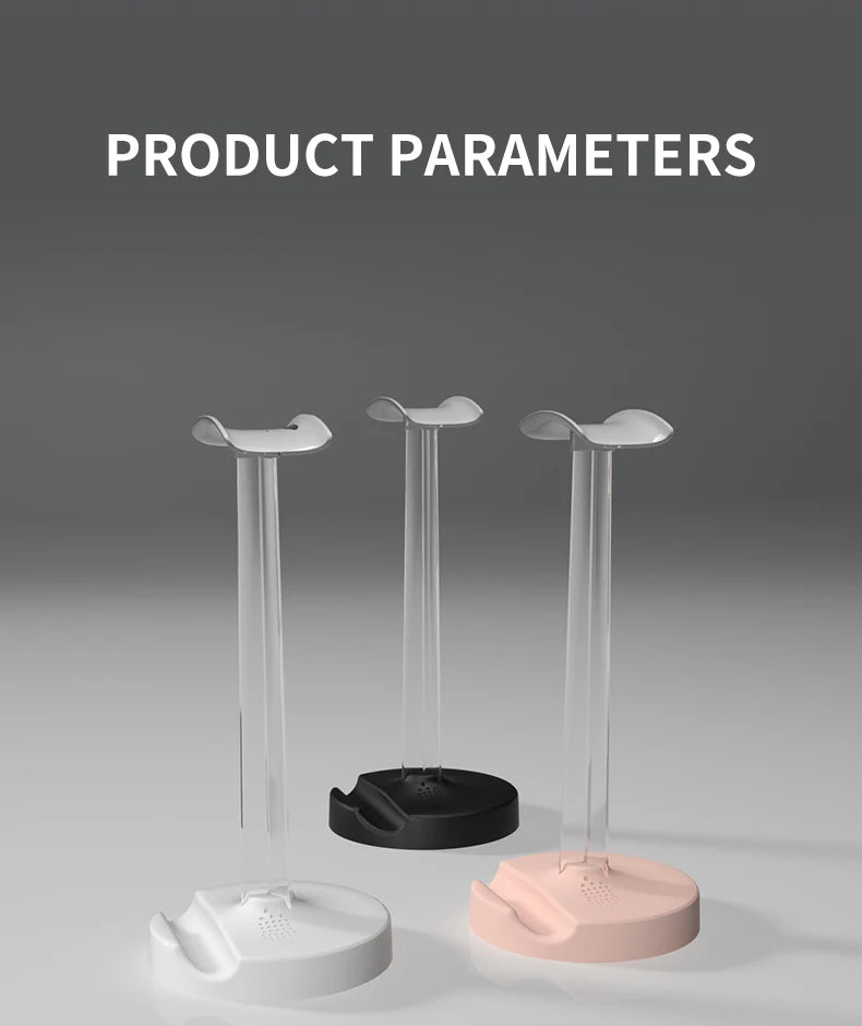 RGB Gaming Headphone Stand Glow Earphone Rack Dual USB Ports Desktop Display Bracket Headset Hanger For PUBG Computer Gamer