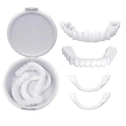1 Set Teeth Veneers Tooth Cover Dentures Dental Veneers SnapOn Cover The Teeth Fake Tooth Instant Confidence Smile Temporary