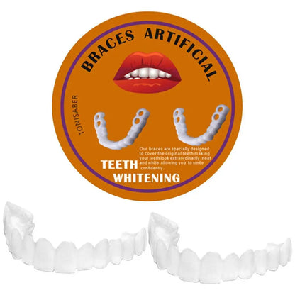 1 Set Teeth Veneers Tooth Cover Dentures Dental Veneers SnapOn Cover The Teeth Fake Tooth Instant Confidence Smile Temporary