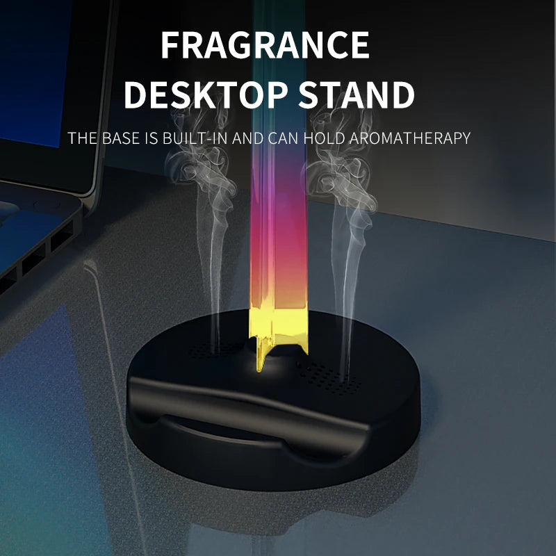 RGB Gaming Headphone Stand Glow Earphone Rack Dual USB Ports Desktop Display Bracket Headset Hanger For PUBG Computer Gamer