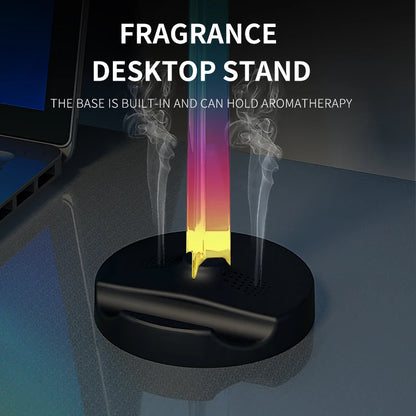 RGB Gaming Headphone Stand Glow Earphone Rack Dual USB Ports Desktop Display Bracket Headset Hanger For PUBG Computer Gamer