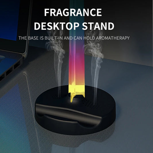 RGB Gaming Headphone Stand Glow Earphone Rack Dual USB Ports Desktop Display Bracket Headset Hanger For PUBG Computer Gamer