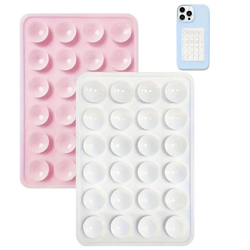 Silicone Suction Phone Holder Mat Multifunctional Suction Cup Wall Stand Square Anti-Slip Single-Sided Case Mount Back Sticker