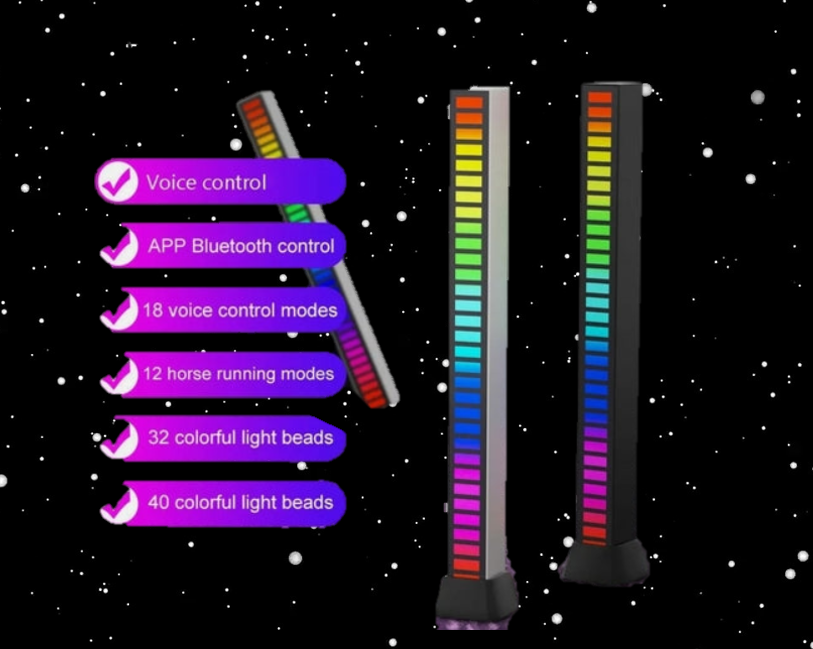 Dragon Sound Reactive Music Light Bar 2 pcs pack