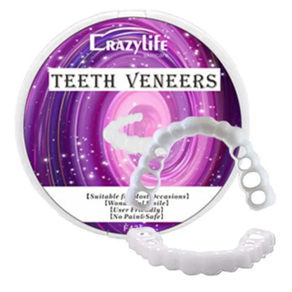 1 Set Teeth Veneers Tooth Cover Dentures Dental Veneers SnapOn Cover The Teeth Fake Tooth Instant Confidence Smile Temporary