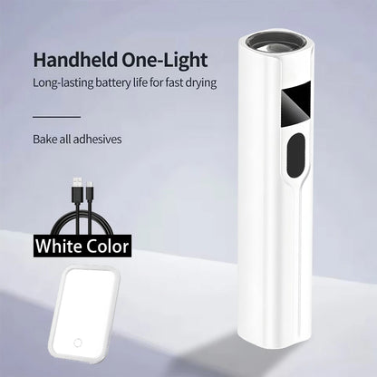 Portable Handheld UV Light for Gel Nails Mini UV Light for Gel Nails Cordless Rechargeable Mini Nail Lamp for Fast Curing Gel